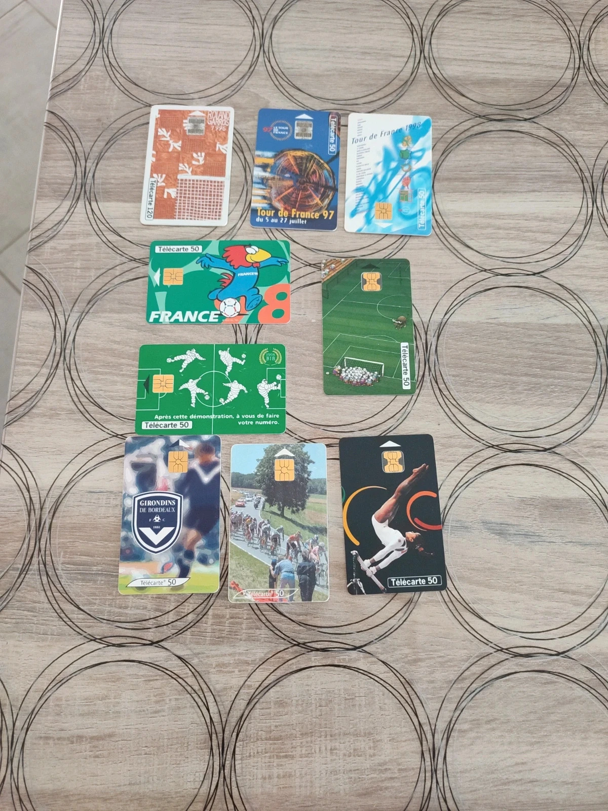 Lot de cartes téléphoniques theme sport